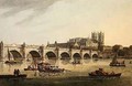 View of Westminster Bridge Abbey and Hall - (after) Farington, Joseph