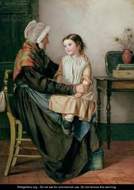 Old Woman with Girl on her Knee - Emily Farmer