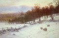 Snow Covered Fields with Sheep - Joseph Farquharson