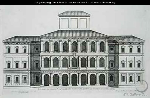 Palazzo Barberini on the Quirinale - Pietro or Falda, G.B. Ferrerio