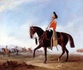 A mounted officer and pickets of the 3rd Dragoon guards on manoeuvres - John Ferneley, Snr.