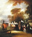 The Rev and Mrs Henry Palmer with their six younger children at Withcote Hall Near Oakham Leicestershire - John Ferneley, Snr.