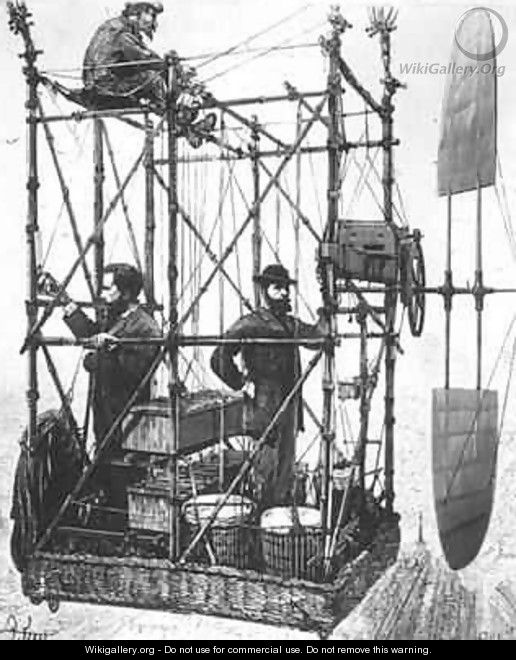 The Dirigible of the Brothers Albert and Gaston Tissandier - P. Ferat