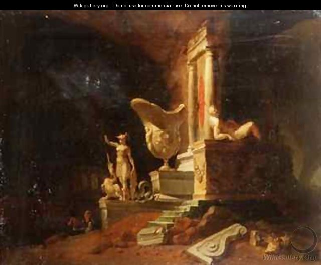 Capriccio of ruins and statues - William Gowe Ferguson