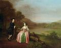 Sir George and Lady Strickland in the Grounds of Boynton Hall near Bridlington Yorkshire - Arthur Devis