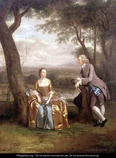 Portrait of a Couple possibly Daniel and Mary Swaine of Leverington Hall Isle of Ely Cambridgeshire - Arthur Devis