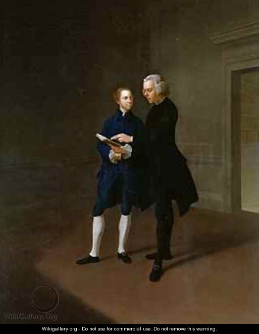 Portrait of Assheton Curzon late Viscount Curzon with tutor Dr Mather - Arthur Devis