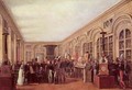 Alexandre Brongniart 1770-1847 Presenting the Artists of the Sevres Workshop to Louis XVIII 1755-1824 - Jean-Charles Develly