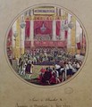 King Charles X 1757-1836 receiving the Knights of the Saint Esprit at Reims Cathedral on the 30th May - Jean-Charles Develly