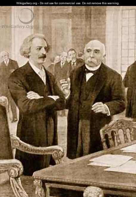 Paderewskis meeting with Clemenceau at the Paris Peace Conference in 1919 - Arthur A. Dixon