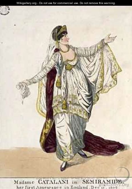 Madame Catalani in Semiramide her first Appearance in England - Richard Dighton