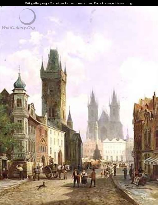 The Market Place Prague - Pieter Cornelis Dommerson