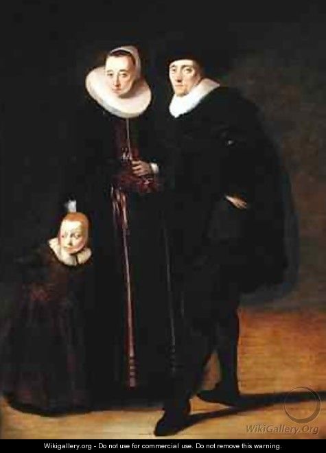 Portrait of a Married Couple with their Son - Gerrit van Donck
