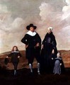 Portrait of a West Friesian Couple with Their Two Children - Mijnerts Herman Doncker