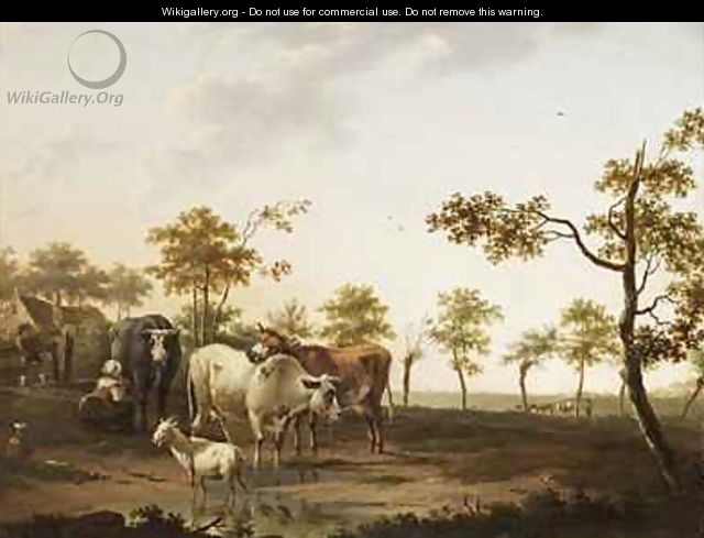 Cows and Goats in the Countryside - Dionys van Dongen