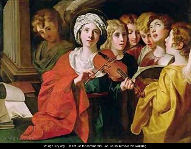 St Cecilia with a Choir - Domenichino (Domenico Zampieri)