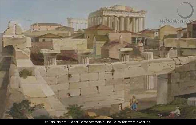 View of the Parthenon from the Propylaea - (after) Dodwell, Edward