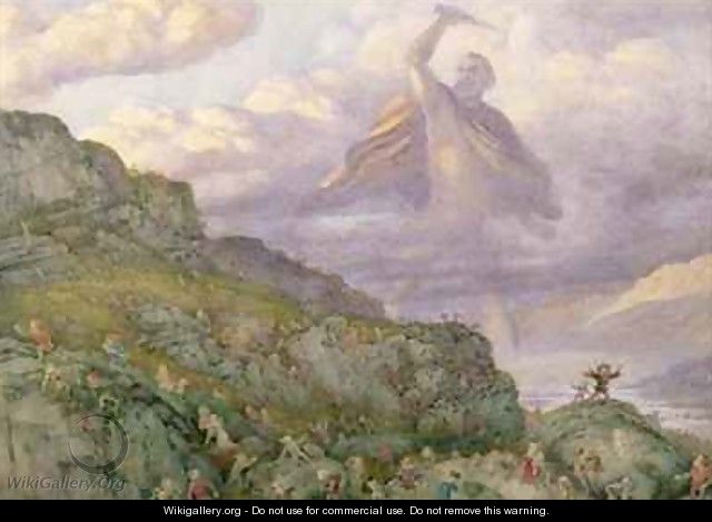 The God Thor Chasing the Dwarfs - Richard Doyle