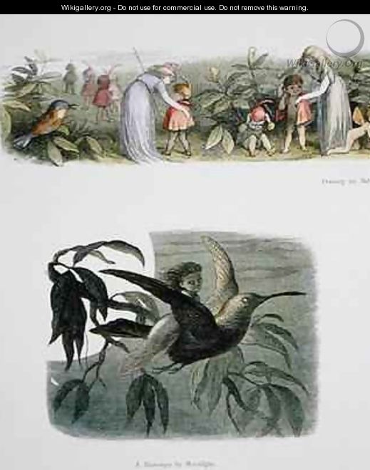 Dressing the Baby Elves and A Messenger by Moonlight - Richard Doyle