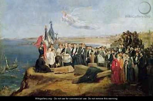Burial of the Vicomte de Chateaubriand 1768-1848 at Grand Be - Valentin Louis Doutreleau