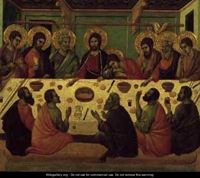 The Last Supper from the Passion Altarpiece - Buoninsegna Duccio di