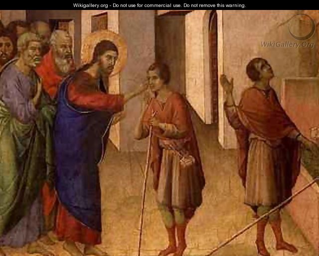Jesus Opens the Eyes of a Man Born Blind - Buoninsegna Duccio di