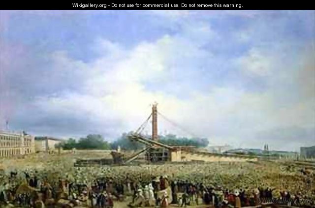 Erecting the Obelisk from Luxor in the Place de la Concorde - Francois Dubois