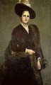 Portrait of Madame Jean Paul Casimir Perier in a Feather Hat - Paul Dubois