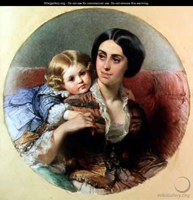 Maternal Tenderness - Edouard Louis Dubufe