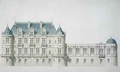 Design for the north facade of the Chateau de Chantilly - Felix Louis Jacques Duban