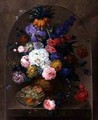 Still Life of Fruit and Flowers - Johann Baptist Drechsler