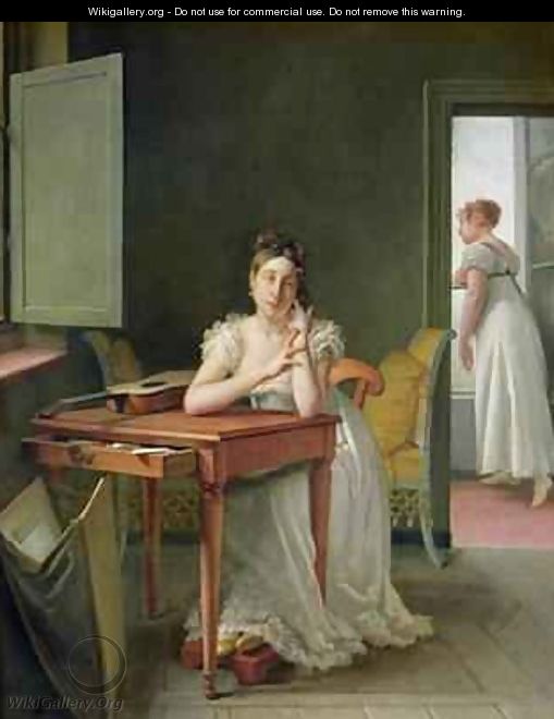 Portrait of Marceline Desbordes Valmore 1786-1859 - Martin Drolling