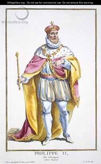 Philip II 1527-98 King of Spain - Pierre Duflos