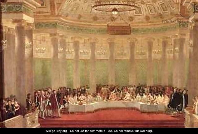 The Banquet for the Marriage of Napoleon Bonaparte 1769-1821 and Marie Louise de Habsbourg Lorraine 1791-1847 - Alexandre (Casanova) Dufay