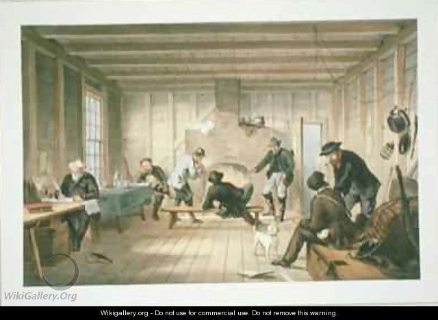 The Mess Room Telegraph House Trinity Bay Newfoundland in 1858 - Robert Dudley