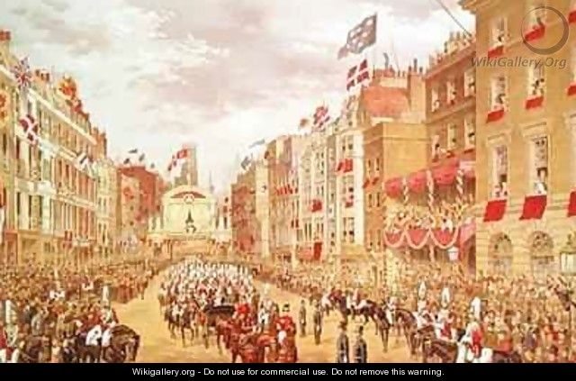 Wedding Procession of Edward Prince of Wales and Princess Alexandra Driving through the City at Temple Bar - Robert Dudley