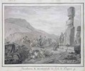 Islanders and Monuments of Easter Island - Gaspard Duche de Vancy