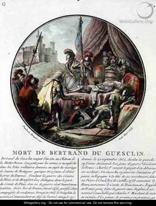 The Death of Bertrand du Guesclin 1311-80 - (after) Duplessis-Bertaux, Jean
