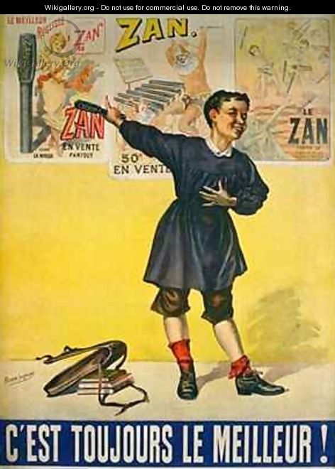 Poster advertising Zan Liquorice - Bensa Dupont