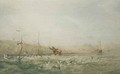 Fishermen Chasing Seagulls from the Nets Mumbles South Wales - Edward Duncan
