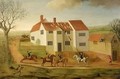 John Sidey and his Hounds at a Farmhouse near Hadleigh Suffolk - James I Dunthorne