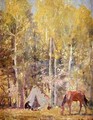 Hunters Camp in Aspen Forest - W. Herbert Dunton