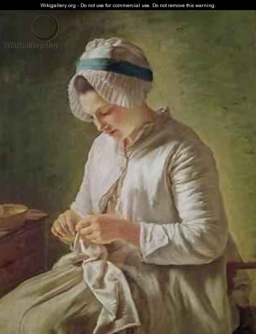 The Seamstress or Young Woman Working - Francoise Duparc