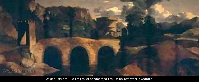 Landscape with Lucano Bridge - Gaspard Dughet