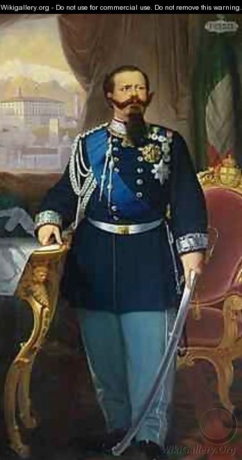 Portrait of Victor Emmanuel II 1820-78 King of Sardinia and Italy - Antonio Dugoni