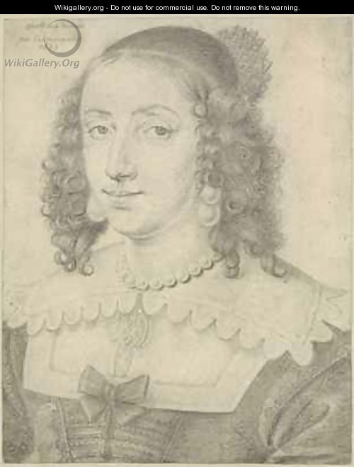 Portrait of Queen Henrietta Maria - Daniel Dumonstier