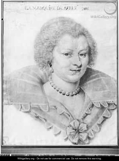 Portrait of Magdeleine de Souvre Marquise de Sable - Daniel Dumonstier