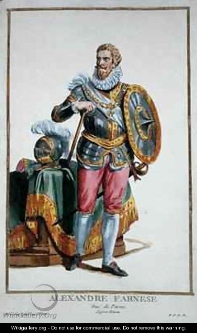Alessandro Farnese 1546-92 Duke of Parma - Pierre Duflos