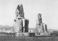 View of the two colossus at Memnonium Thebes - (after) Dutertre, Andre