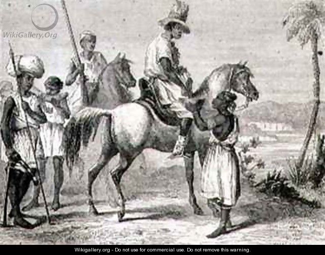 Peul and Malinke Indians in Senegal - (after) Duvaux, Jules Antoine